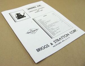 Briggs And Stratton Model 135232 User Manual